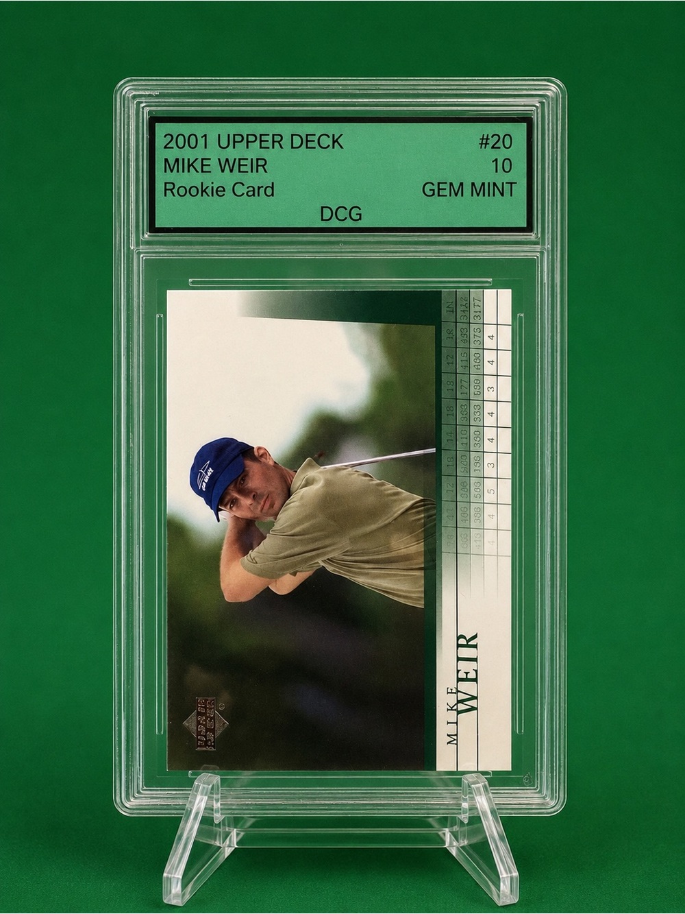 2001 Upper Deck Mike Weir Rookie Card - Green Label